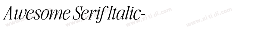 Awesome Serif Italic字体转换